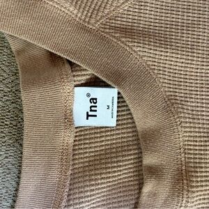 Beige TNA Waffle Crewneck